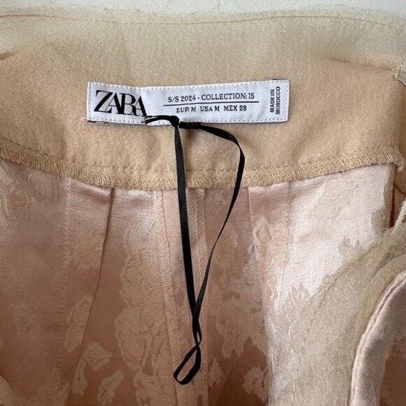 Zara Limited Edition Mixed Organza Dress NWT Pale Pink Size Medium - Picture 13 of 14